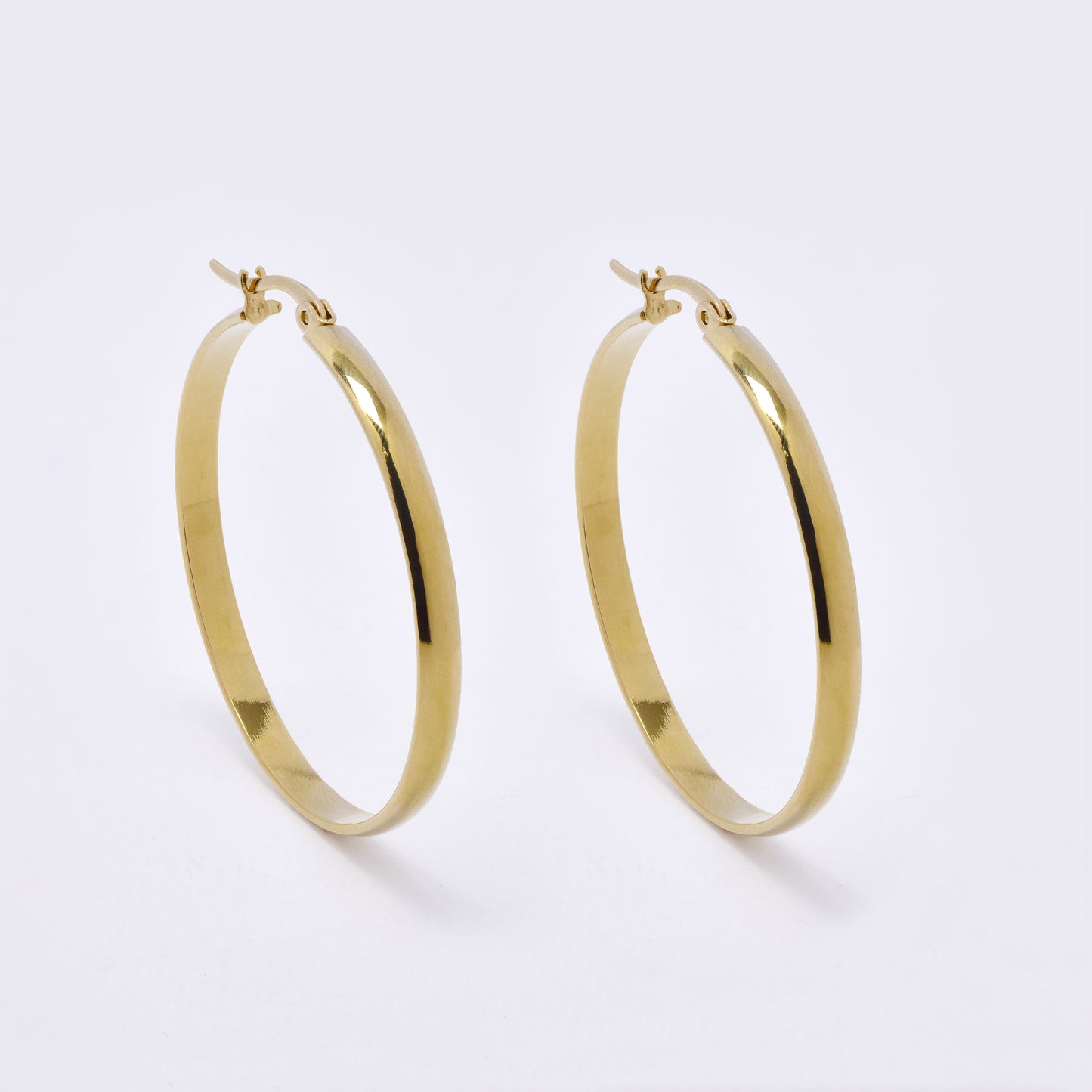 SSME3311 - Steel 45mm x 3.5mm flat hoop earring