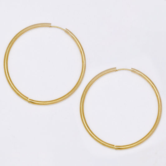 SSME3312 - Steel 57.7mm x 3mm hinged hoop earring