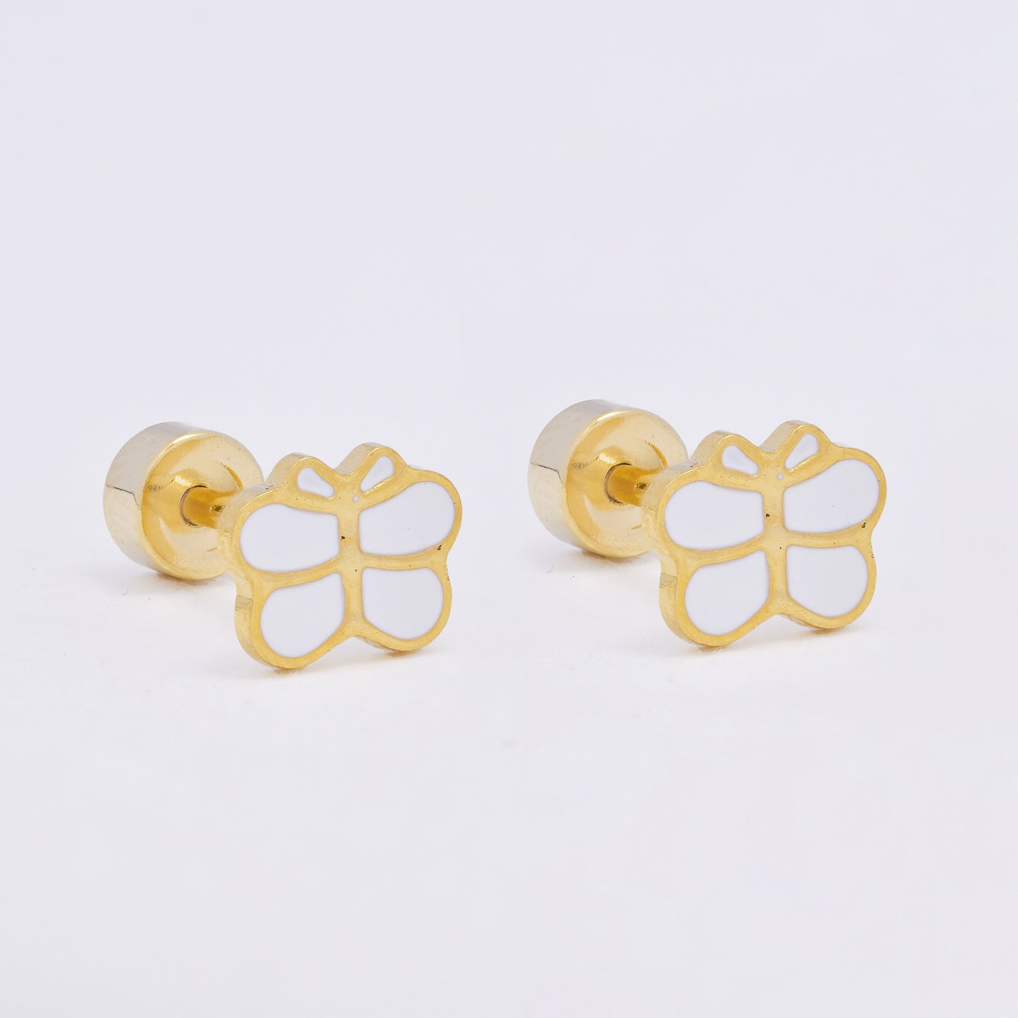SSME3474 - Steel 12-pack 5.5mm x 7mm small enamel butterfly