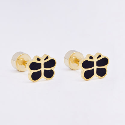 SSME3474 - Steel 12-pack 5.5mm x 7mm small enamel butterfly