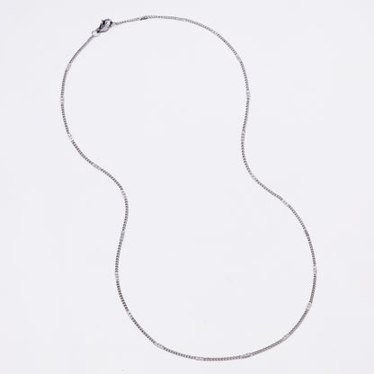 2 Pack stainless steel stamped curb 1mm x 50cm chain