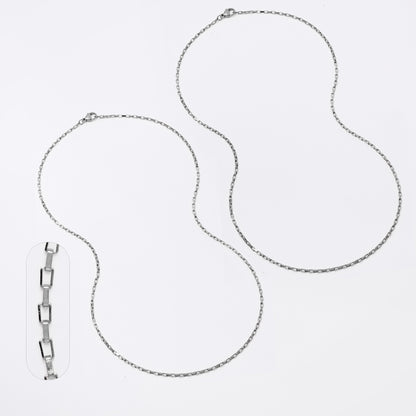 2 Pack Stainless steel box 1.5mm x 50cm chain