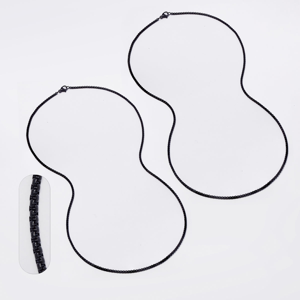 Buy 1 get 1 FREE - 2 Pack stainless steel Rolo 2mm x 60cm chain - SSMN2850