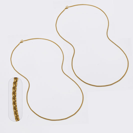 Buy 1 get 1 FREE - 2 Pack stainless steel Rolo 2mm x 60cm chain - SSMN2850