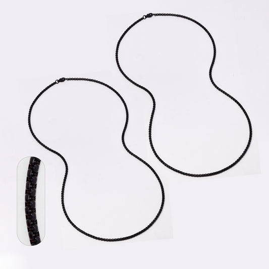 2 Pack stainless steel Rolo 3mm x 60cm chain - SSMN2851