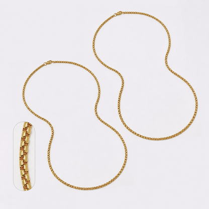 2 Pack stainless steel Rolo 3mm x 60cm chain - SSMN2851