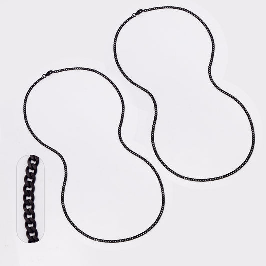 2 Pack stainless steel curb 3mm x 60cm chain - SSMN2852