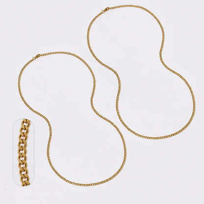 2 Pack stainless steel curb 3mm x 60cm chain - SSMN2852