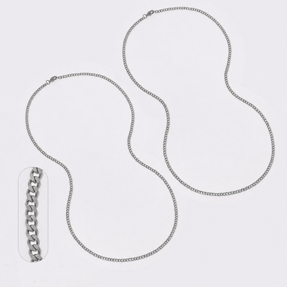 2 Pack stainless steel curb 3mm x 60cm chain - SSMN2852