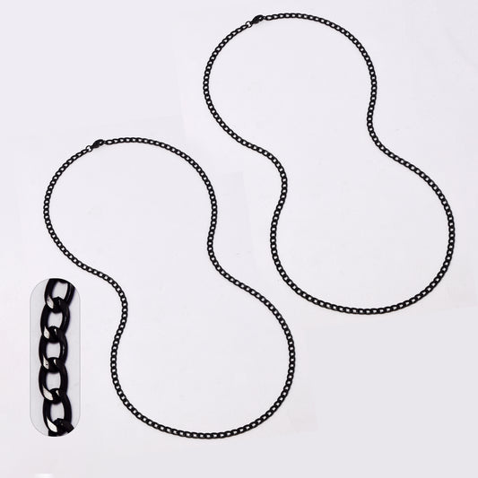 2 Pack stainless steel curb 3.8mm x 60cm chain - SSMN2853