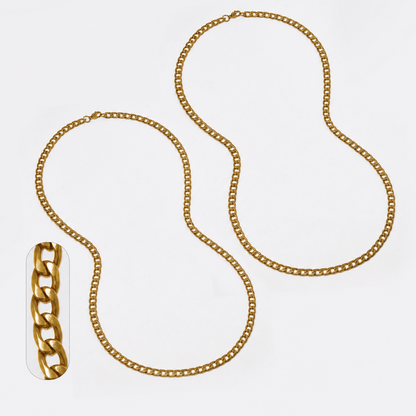 2 Pack stainless steel curb 5mm x 60cm chain - SSMN2854