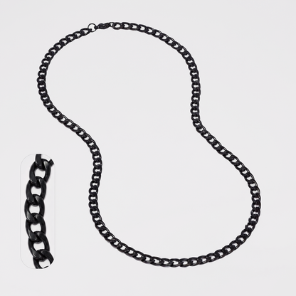 Stainless steel curb 7mm x 60cm chain - SSMN2855