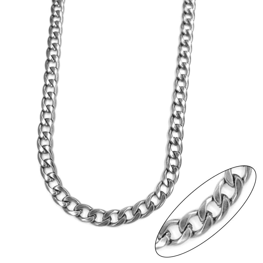 Buy 1 get 1 FREE - Stainless steel curb 7mm x 60cm chain - SSMN2855