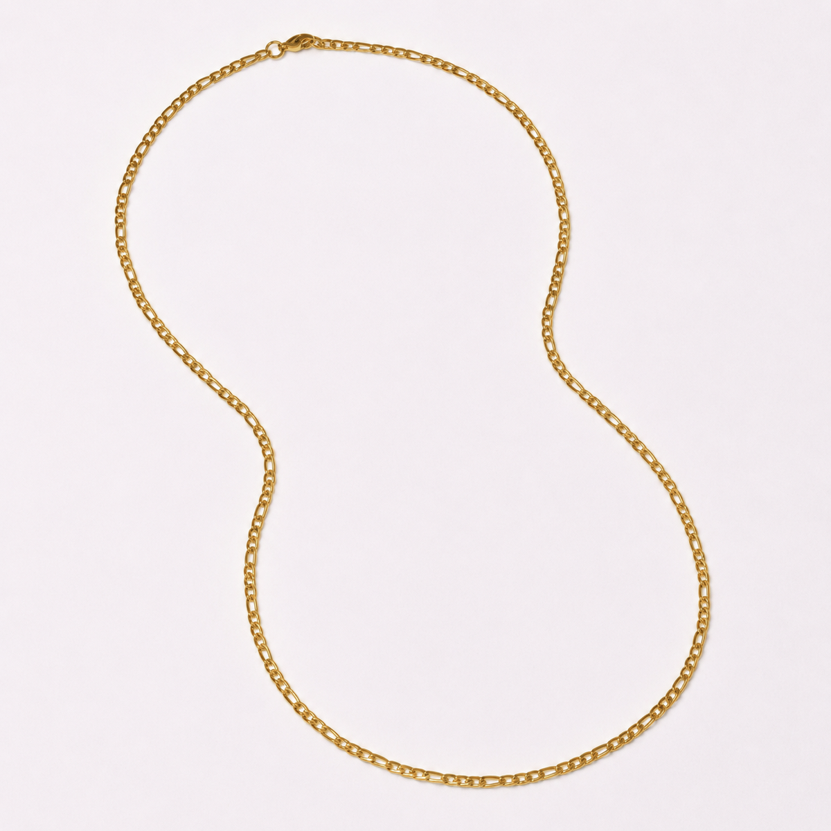 2 Pack stainless steel figaro 3mm x 60cm chain - SSMN2856
