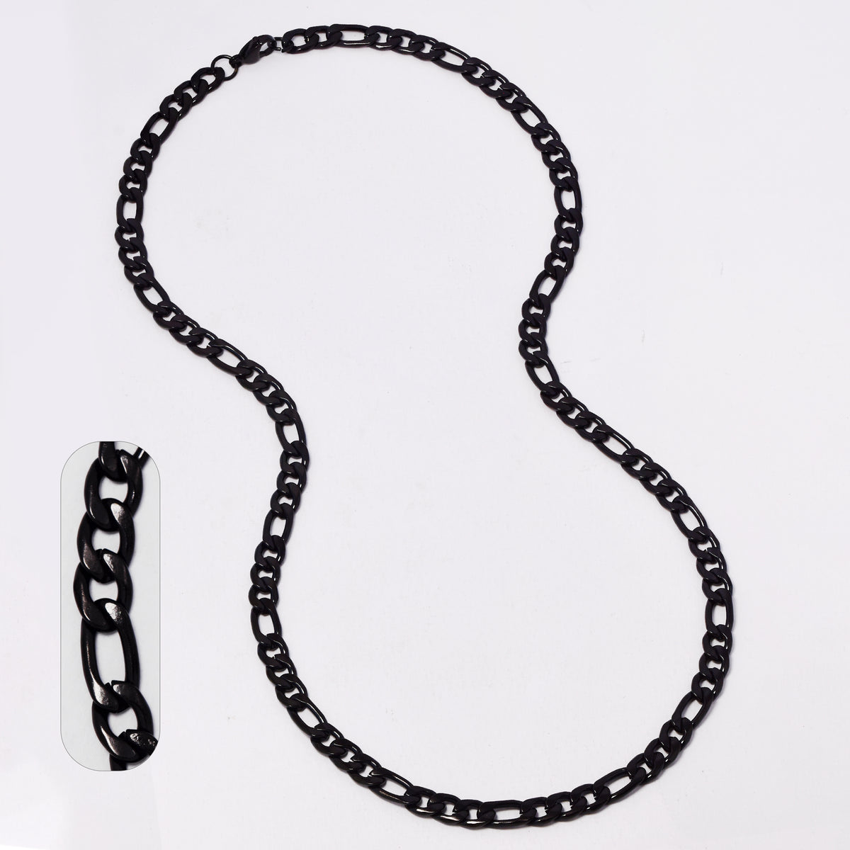 Stainless steel figaro 7mm x 60cm chain - SSMN2859