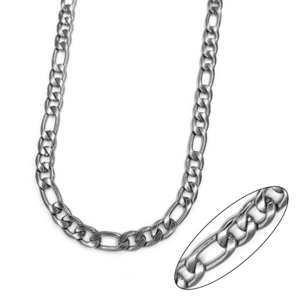 Buy 1 get 1 FREE - Stainless steel figaro 7mm x 60cm chain - SSMN2859