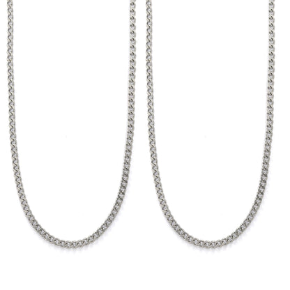 Buy 1 get 1 FREE - 2 Pack stainless steel 2mm x 55cm curb chain - SSMN2860