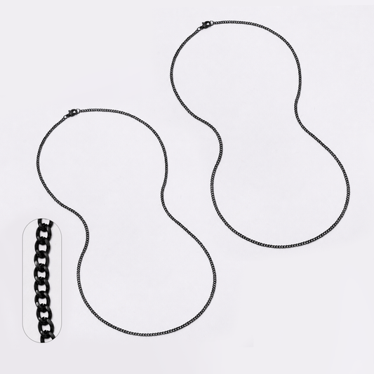 Buy 1 get 1 FREE - 2 Pack stainless steel 2mm x 55cm curb chain - SSMN2860
