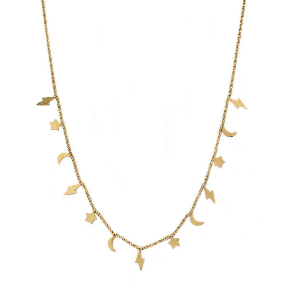 Stainless steel trinket choker necklace - SSMN2863