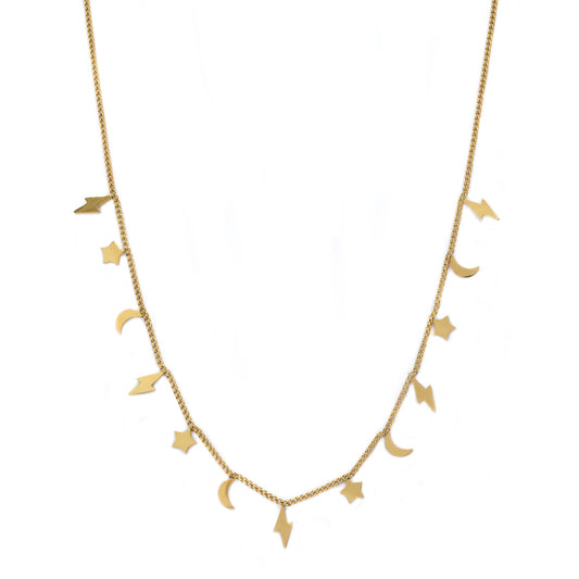 Stainless steel trinket choker necklace - SSMN2863