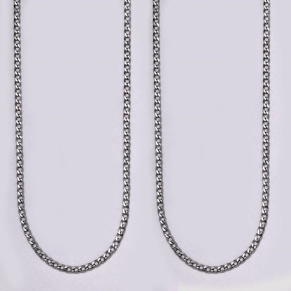 2 Pack stainless steel 3mm x 60cm open curb chain - SSMN2946