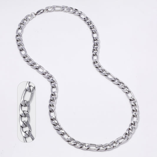 Buy 1 get 1 FREE - Stainless steel figaro 9.5mm x 60cm chain - SSMN2950