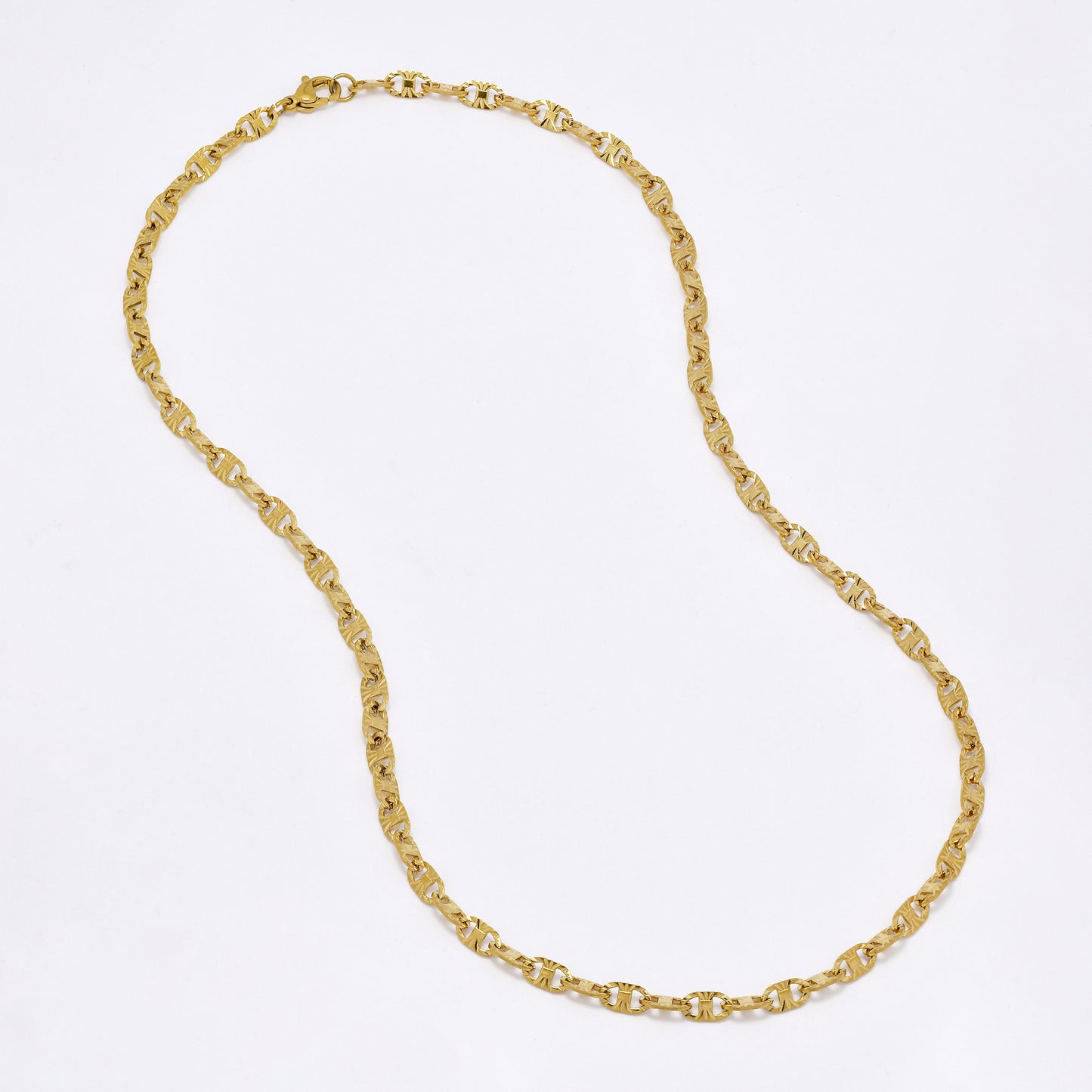SSMN3041 - Steel 45cm x 4mm gucci link necklace