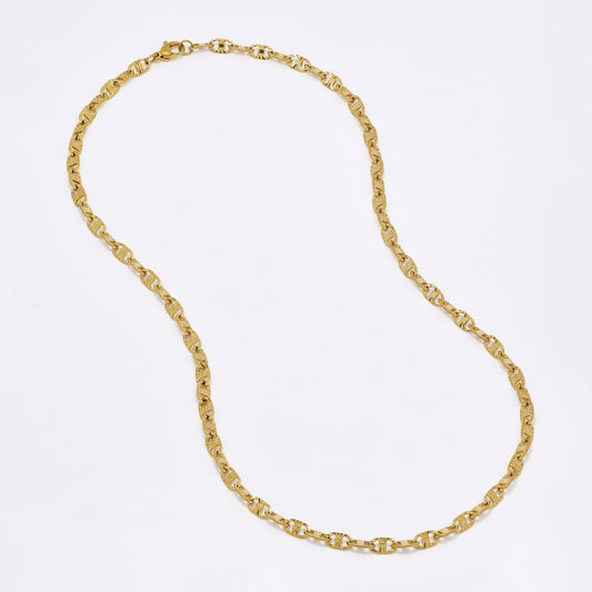 SSMN3041 - Steel 45cm x 4mm gucci link necklace