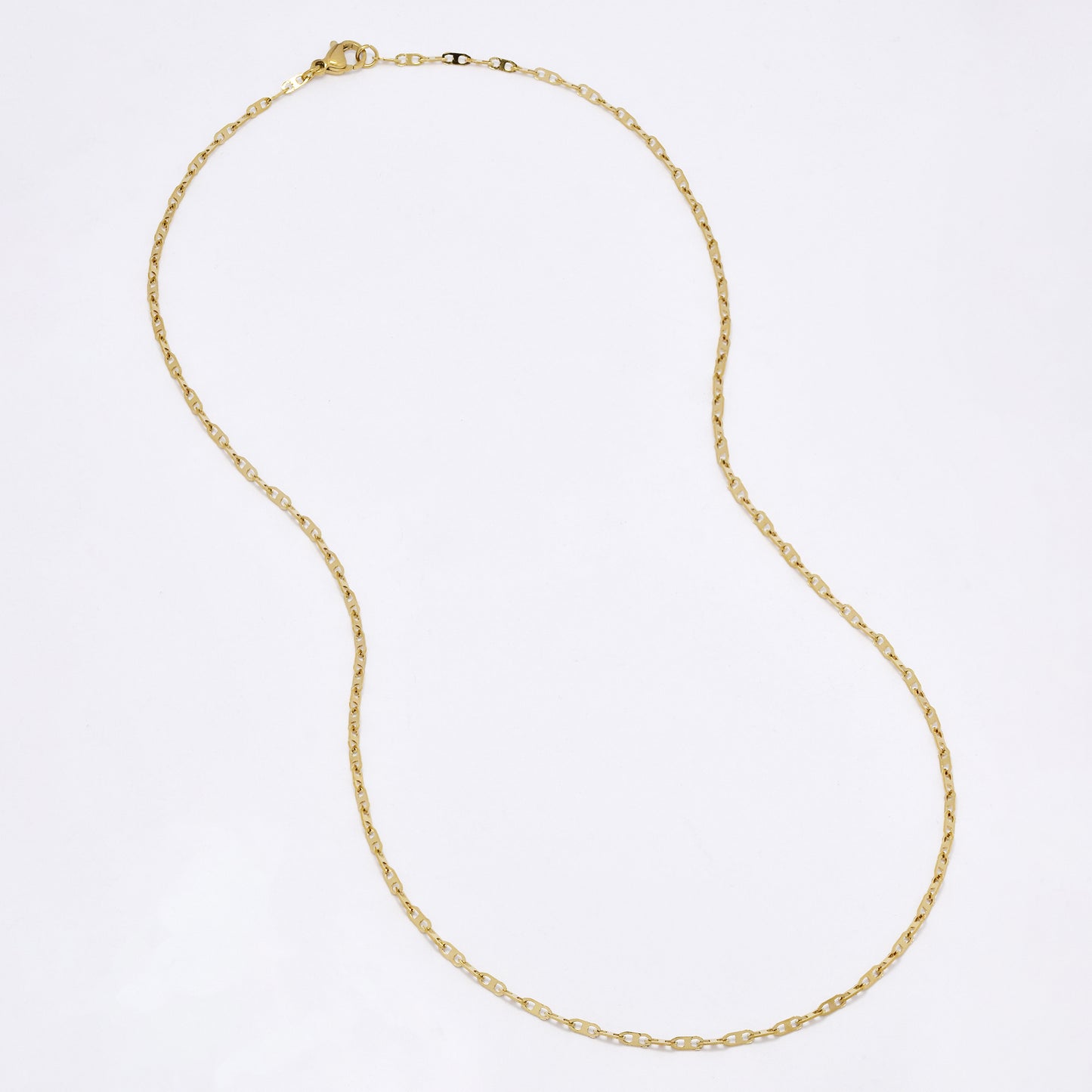 SSMN3044 - Steel 2 pack 50cm x 2mm small gucci link necklace