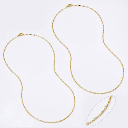 SSMN3044 - Steel 2 pack 50cm x 2mm small gucci link necklace