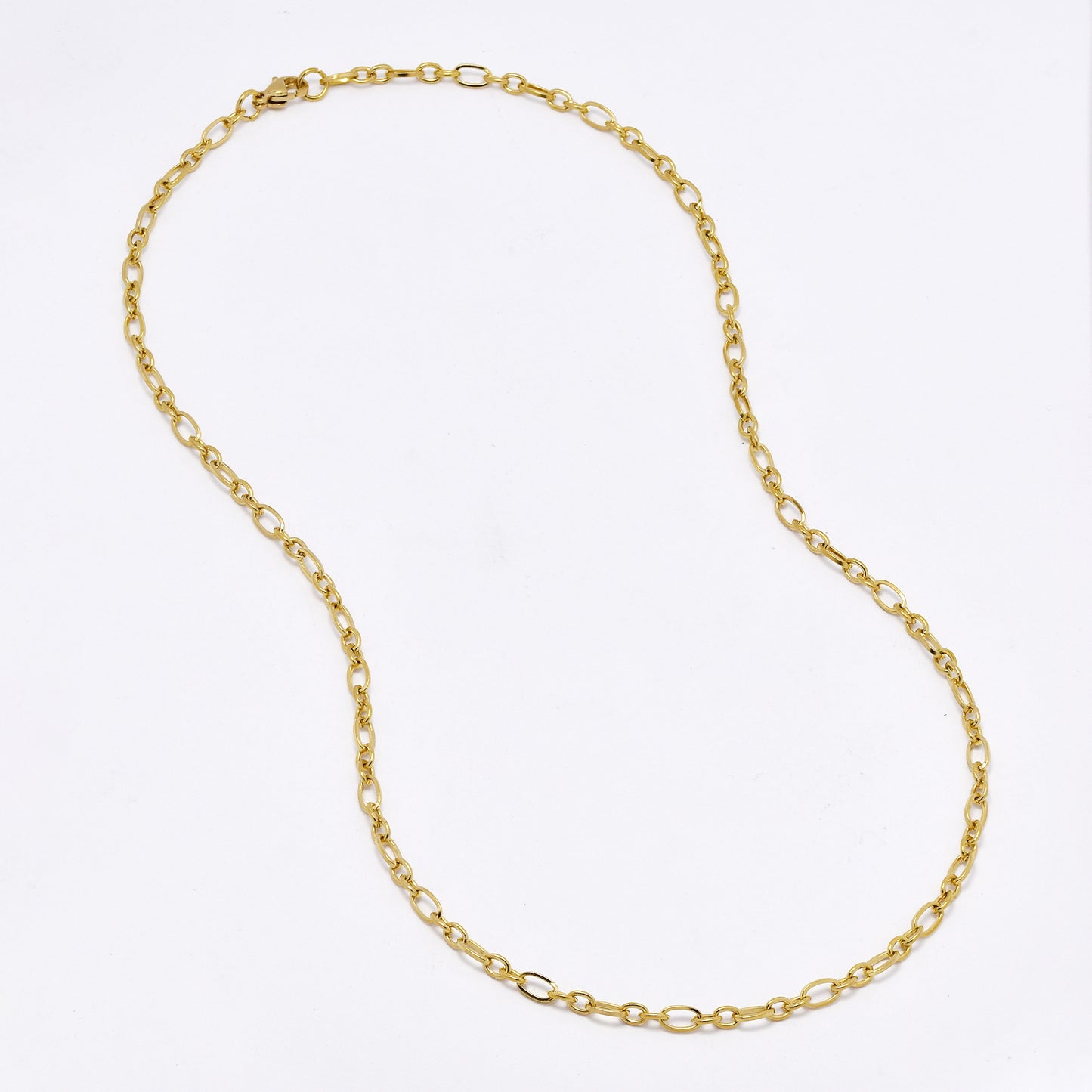 SSMN3060 - St Steel 2 Pack 44cm x 3.5mm oval link necklace