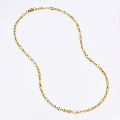 SSMN3060 - St Steel 2 Pack 44cm x 3.5mm oval link necklace