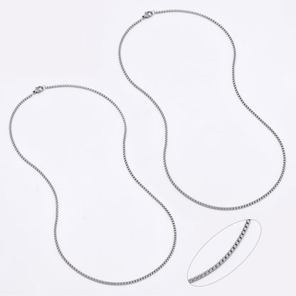SSMN3062 - St Steel 2 pack 50cm x 2mm rolo chain