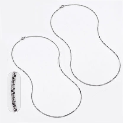 SSMN3062 - St Steel 2 pack 50cm x 2mm rolo chain