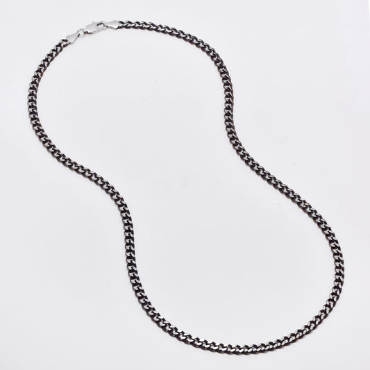 SSMN3106 - Steel 52cm x 4mm oxidised flat curb chain