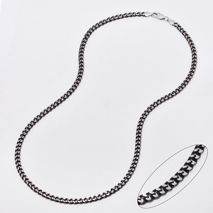 SSMN3106 - Steel 52cm x 4mm oxidised flat curb chain