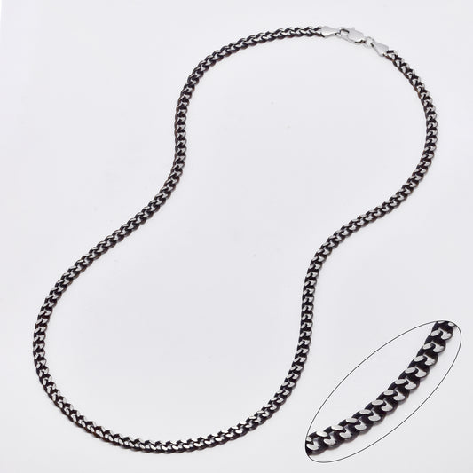 SSMN3106 - Steel 52cm x 4mm oxidised flat curb chain