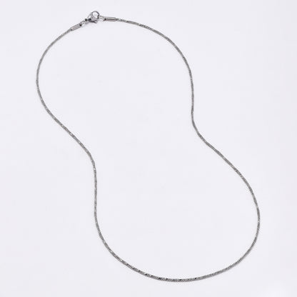 SSMN3137 - Steel 2 pack 45cm x 1mm twisty snake chain necklace