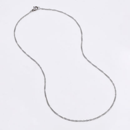 SSMN3138 - Steel 2 pack 45cm x 1.5mm singapore chain necklace