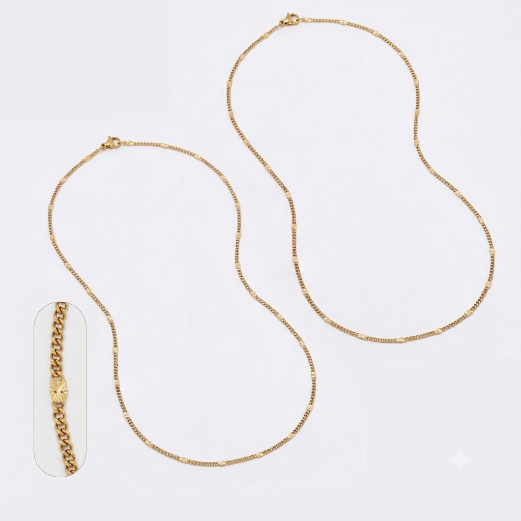 SSMN3139 - Steel 2 pack 45cm x 2mm stamped curb chain