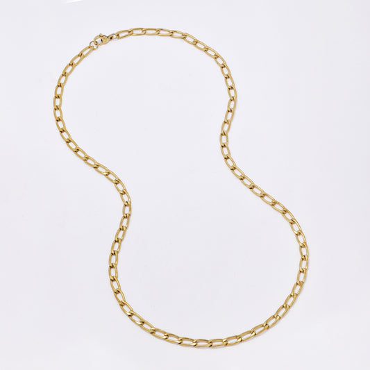 SSMN3275 - Steel 50cm x 4mm elongated curb chain