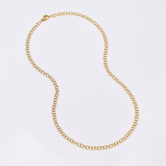 SSMN3277 - Steel 46cm x 4mm round anchor link necklace
