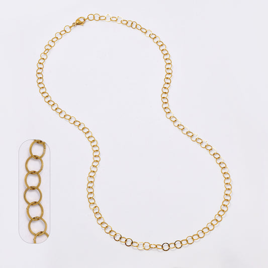 SSMN3278 - Steel 2-Pack 50cm x 5mm round anchor link necklace