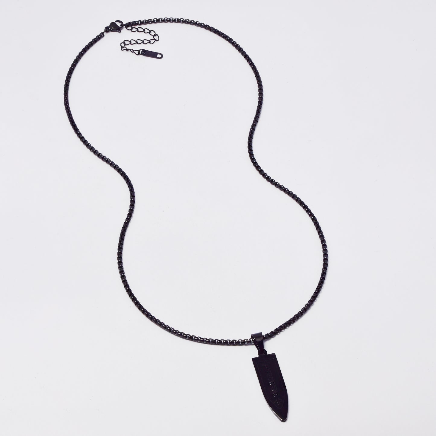 SSMN3314 - Steel 52cm x 2.2mm Jesus pendant necklace