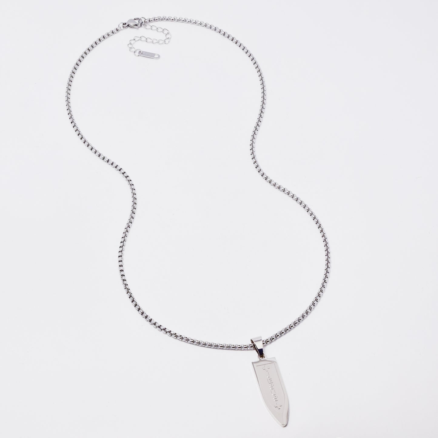 SSMN3314 - Steel 52cm x 2.2mm Jesus pendant necklace