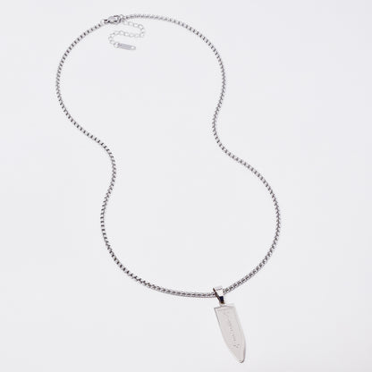 SSMN3314 - Steel 52cm x 2.2mm Jesus pendant necklace