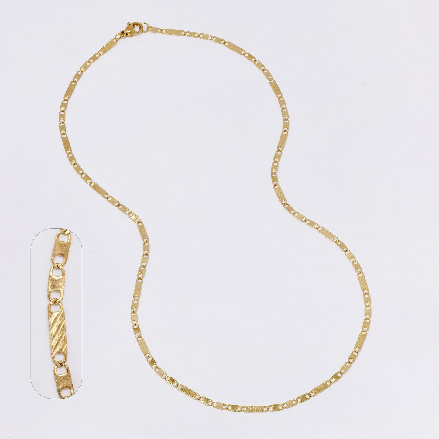 SSMN3358 - Steel 46cm x 2.5mm stamped link chain