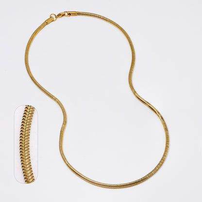 SSMN3367 - Steel 51cm x 3mm snake chain necklace