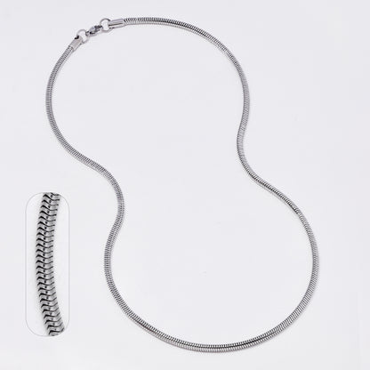 SSMN3367 - Steel 51cm x 3mm snake chain necklace
