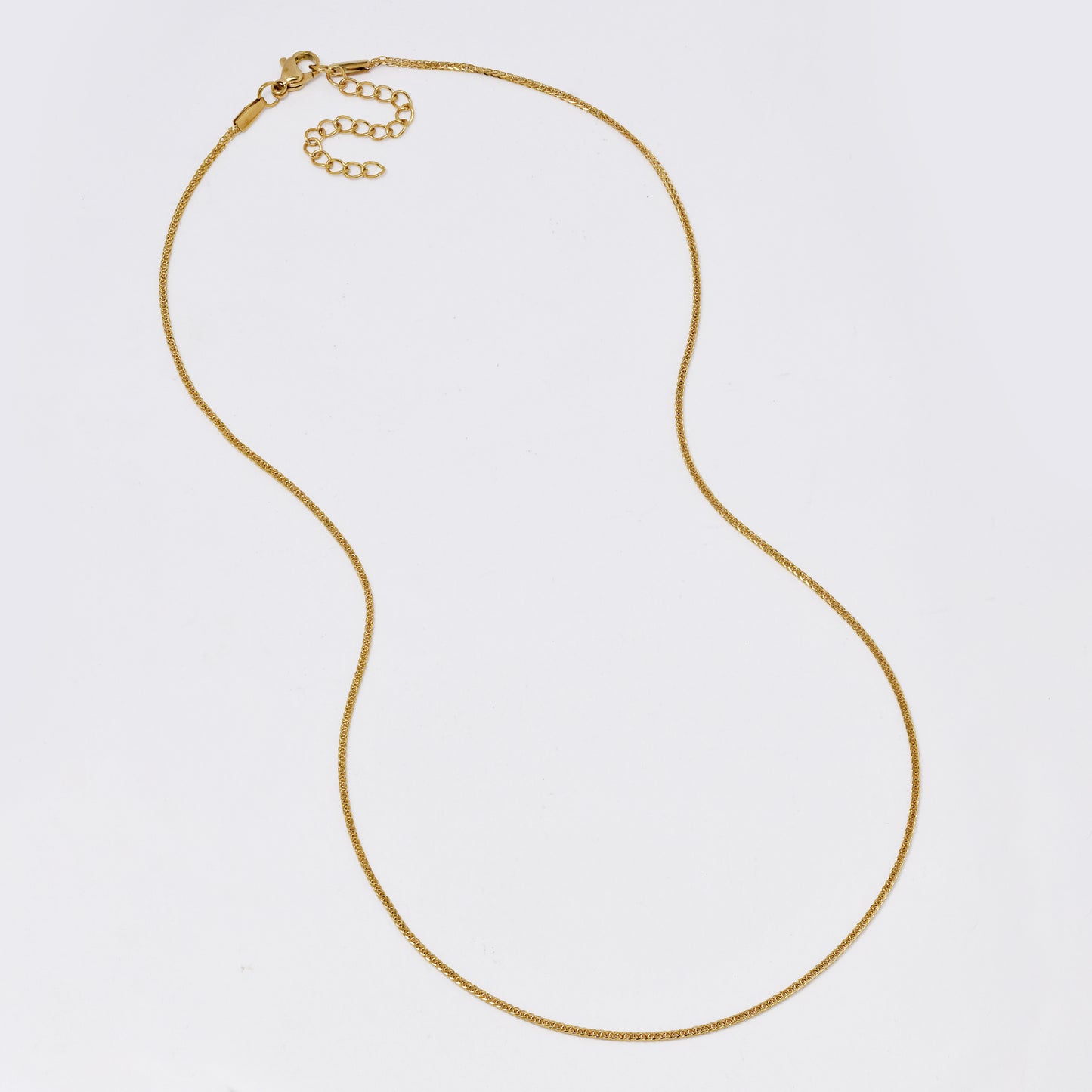 SSMN3375 - Steel 46.5cm + 5cm foxtail chain necklace